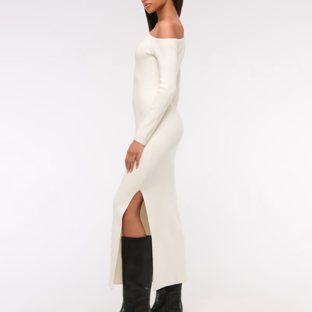 NWT Abercrombie & Fitch One Shoulder Maxi Sweater Dress - Picture 3 of 3